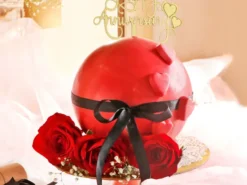 Anniversary Hearts Chocolate Pinata Cake from LallanTop Cake Shop