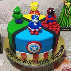 Avengers Toy Fondant Cake