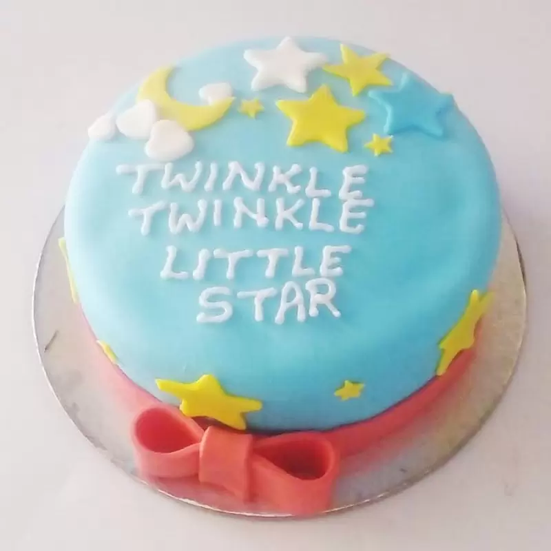 Baby Birthday Fondant Cake 3 Baby Birthday Fondant Cake From Lallantop Cake Shop - Delivery In East Delhi, South-East Delhi, Ghaziabad, And Noida