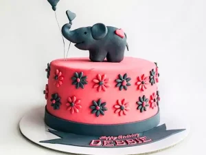 Baby Elephant Fondant Cake
