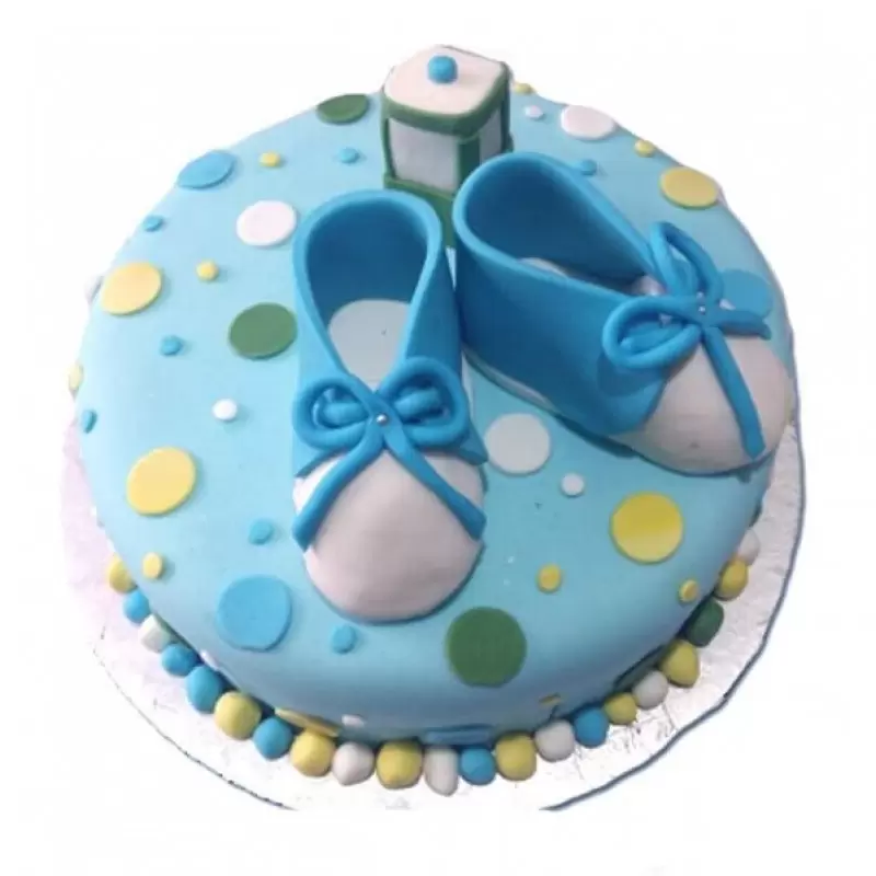 Baby Shower Fondant Cake 3 Baby Shower Fondant Cake