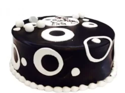 Black And White Fondant Cake from LallanTop Cake Shop - Delivery in East Delhi, South-East Delhi, Ghaziabad, and Noida.