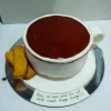 LallanTop Cake Shop Black Coffee Cup Fondant Cake
