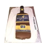 Black Label Whisky Bottle Cake from LallanTop Cake Shop - Delivery in East Delhi, South-East Delhi, Ghaziabad, and Noida