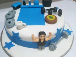 Body Building Theme Fondant Cake