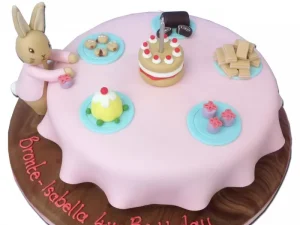 Bunny’s Tea Party Fondant Cake