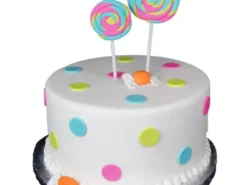 Candy Polka Dot Fondant Cake