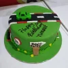 Car Race Track Green Fondant Cake 2 Car Race Track Green Fondant Cake From Lallantop Cake Shop Noida And East Delhi From Lallamtop Cake Shop