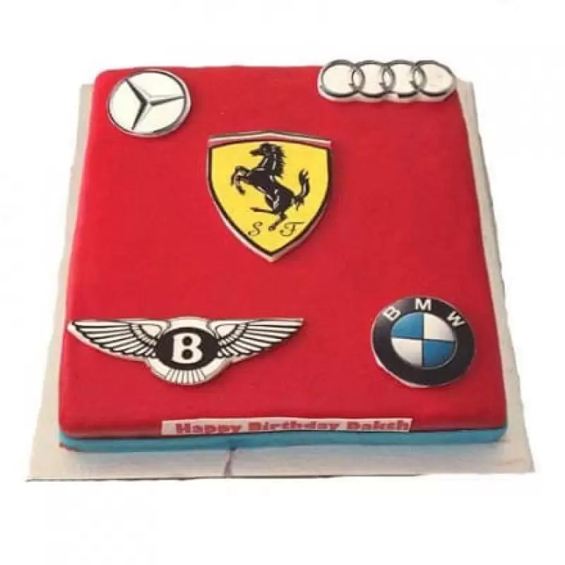 Cars Logo Fondant Cake 3 Cars Logo Fondant Cake