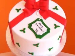 Christmas Gift Theme Fondant Cake