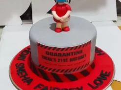 Covid 19 Theme Birthday Cake