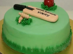Cricket Bat Ball Theme Designer Cake