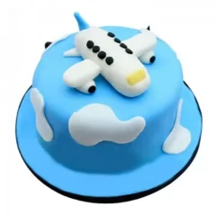 Cute Airplane Fondant Cake