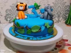 Cute Animal Kids Fondant Cake from LallanTop Cake Shop - Delivery in East Delhi, South-East Delhi, Ghaziabad, and Noida.