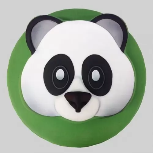 Cute Panda Face Fondant Cake 3 Cute Panda Face Fondant Cake