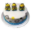 despicable me minion theme fondant cake from lallantop cake shop noida and east delhi From LallamTop Cake Shop