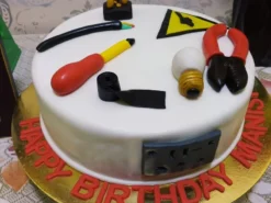 Electrician Tools Theme Fondant Cake