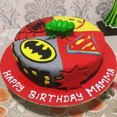 Energetic Avengers Fondant Cake