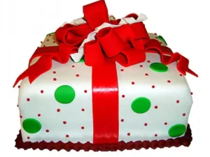 Exquisite Christmas Gift Fondant Cake