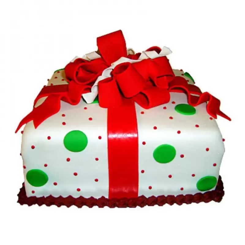 Exquisite Christmas Gift Fondant Cake 3 Exquisite Christmas Gift Fondant Cake