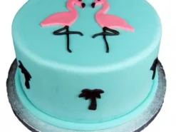 Flamingo Theme Fondant Cake