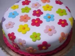 Floral Designer Fondant Cake by LallanTop Cake Shop - Delivery in East Delhi, South-East Delhi, Ghaziabad, and Noida
