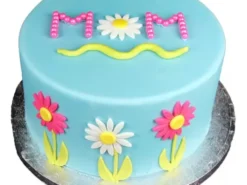 Floral MOM Fondant Cake