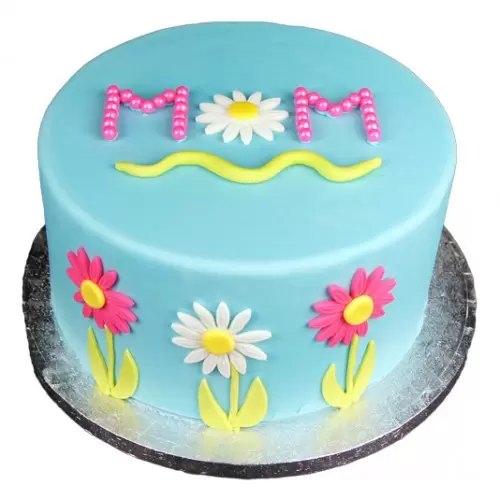 Floral Mom Fondant Cake 3 Floral Mom Fondant Cake