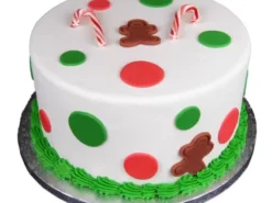 Gingerbread Man Dots Fondant Cake