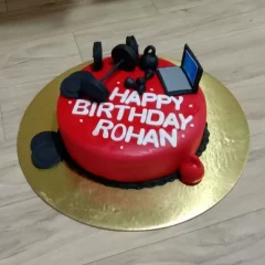 Gym Lover Red Fondant Cake by LallanTop Cake Shop - Delivery in East Delhi, South-East Delhi, Ghaziabad, and Noida.