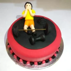 Gym Theme Fondant Cake from LallanTop Cake Shop - Delivery in East Delhi, South-East Delhi, Ghaziabad, and Noida