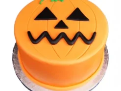 Halloween Pumpkin Fondant Cake