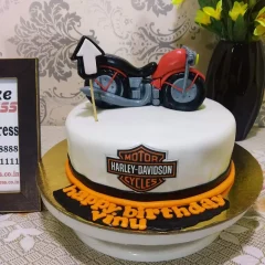 Harley Davidson Theme Fondant Cake