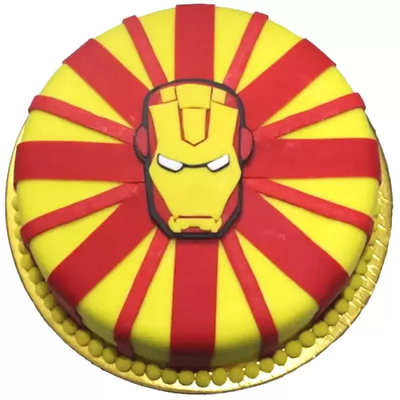 Iron Man Theme Customized Cake 3 Iron Man Theme Customized Cake