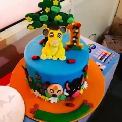 jungle and animal theme 1st birthday cake from lallantop cake shop noida and east delhi From LallamTop Cake Shop