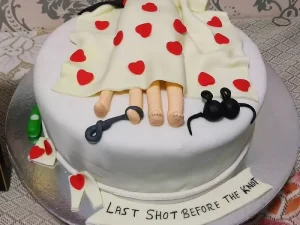 Last Shot Before The Knot Bachelorette Cake from LallanTop Cake Shop