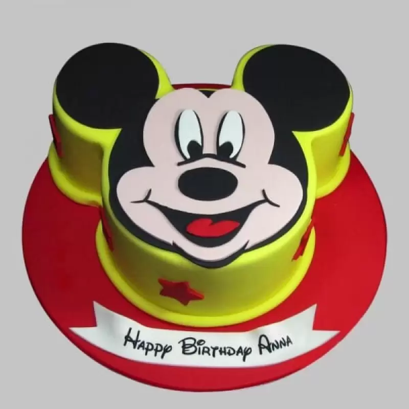 Lovable Mickey Mouse Fondant Cake 3 Lovable Mickey Mouse Fondant Cake