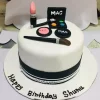 mac makeup theme fondant cake from lallantop cake shop noida and east delhi From LallamTop Cake Shop