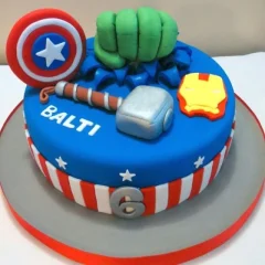 marvel avengers designer cake from lallantop cake shop noida and east delhi From LallamTop Cake Shop