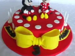 Mickey and Minnie Mouse Fondant Cake