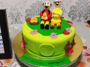 Motu Patlu Theme Fondant Cake