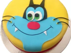 Oggy Theme Fondant Cake