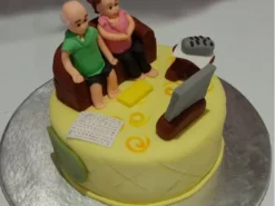 Parents Watching TV Theme Cake