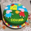 Peppa George Pig Fondant Cake From Lallantop Cake Shop Noida And East Delhi From Lallamtop Cake Shop