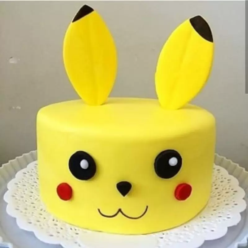 Pikachu Fondant Cake 3 Pikachu Fondant Cake