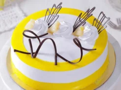 Pineapple Cake with Chocolate Topping