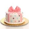 Pink Bow And Dots Fondant Cake 2 Pink Bow Dots Fondant Cake From Lallantop Cake Shop Noida And East Delhi From Lallamtop Cake Shop