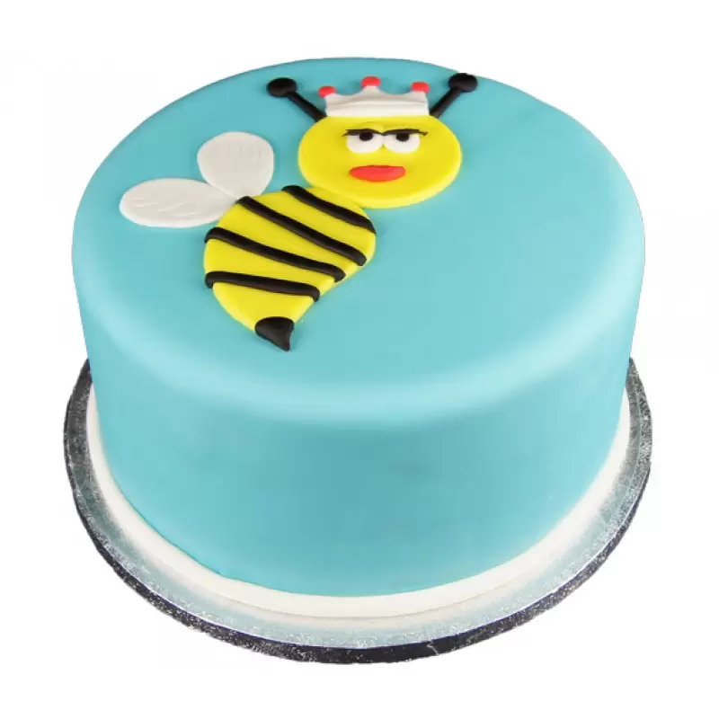 Queen Bee Theme Fondant Cake 3 Queen Bee Theme Fondant Cake