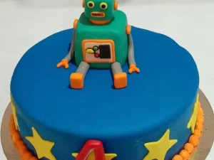 Robot Theme Fondant Cake
