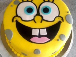 Round Sponge Bob Fondant Cake from LallanTop Cake Shop - Delivery in East Delhi, South-East Delhi, Ghaziabad, and Noida.